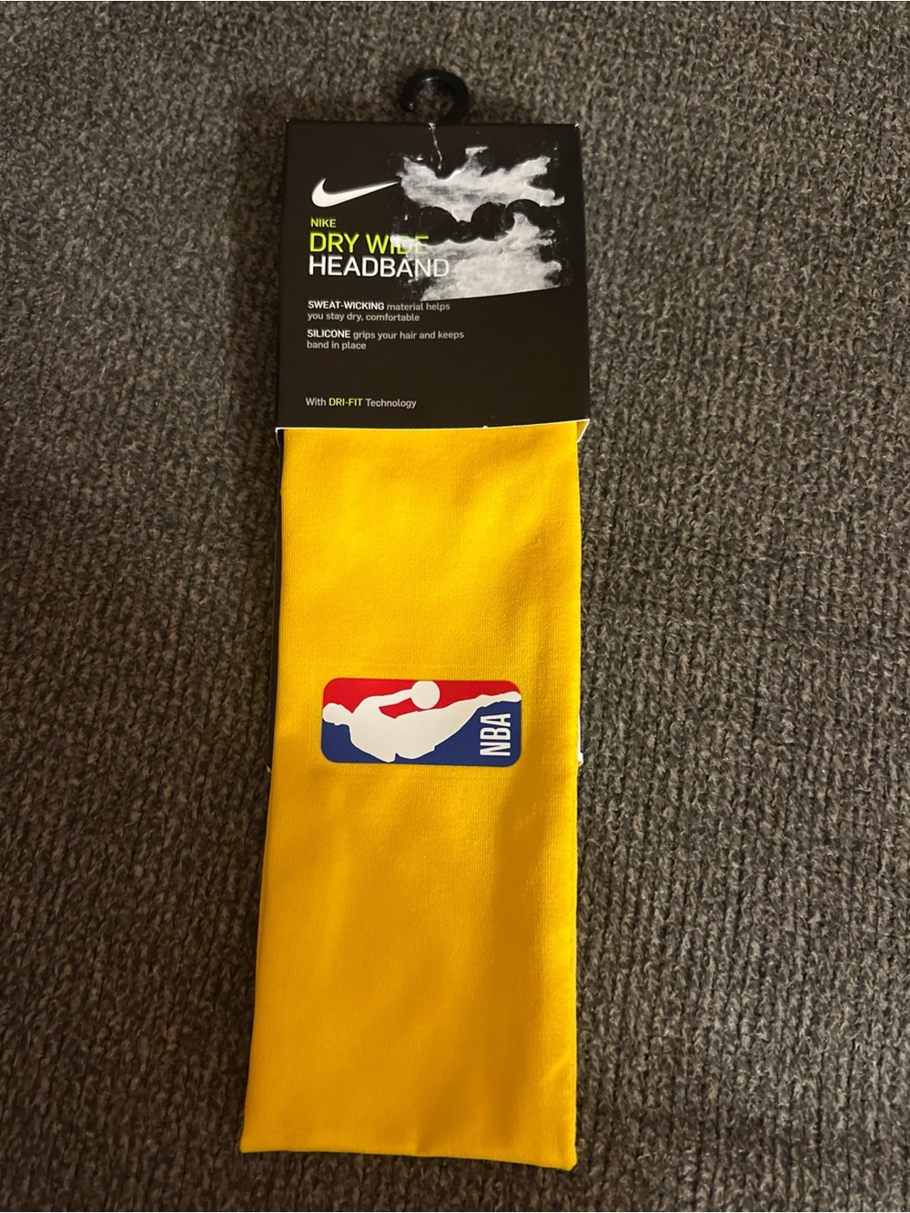 Nike NBA Warriors Pacers Lakers Team Issue Yellow Dri-Wide Headband